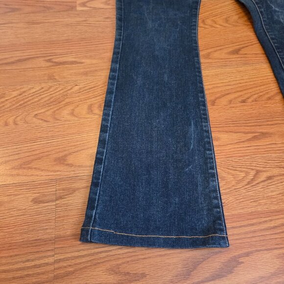 Dolce & Gabbana Womens 28 Jeans 4 Button Snap Zip Fly Acid Wash Flared Inseam 29 - Picture 6 of 15
